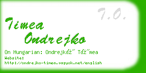 timea ondrejko business card